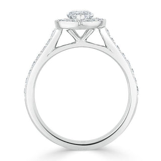 Bague de fiançailles en moissanite taille marquise de 1,0 ct avec sertissage pavé