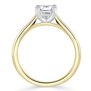 Bague de fiançailles solitaire en moissanite de forme Asscher de 1,0 ct