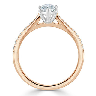 Bague de fiançailles solitaire en moissanite de forme marquise de 1,0 ct