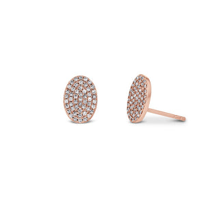 Boucles d'oreilles à tige en diamant et moissanite ronde de 0,30