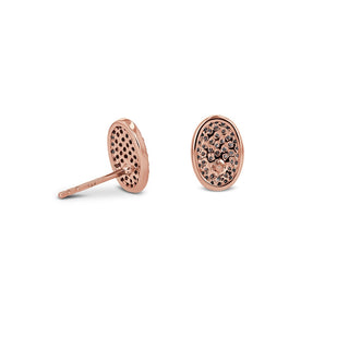 Boucles d'oreilles à tige en diamant et moissanite ronde de 0,30