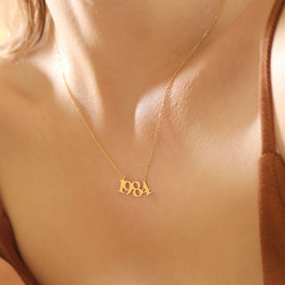 Personalized Birth Year Necklace for Her