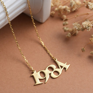 Personalized Birth Year Necklace for Her