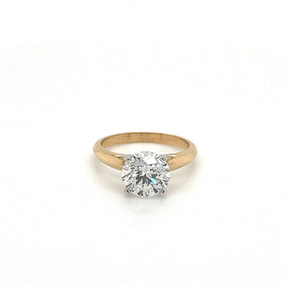 1.30-3.30 CT Round CVD Diamond Solitaire Engagement Ring