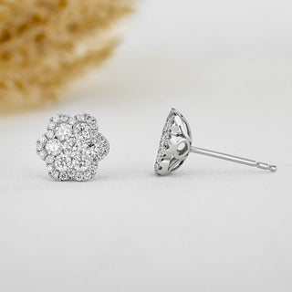 1.22 TCW Round Moissanite Diamond Stud Earrings