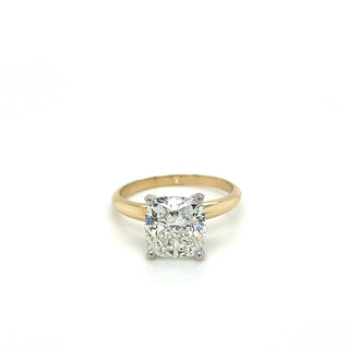 1.10-3.10 CT Cushion  CVD Diamond Solitaire Engagement Ring