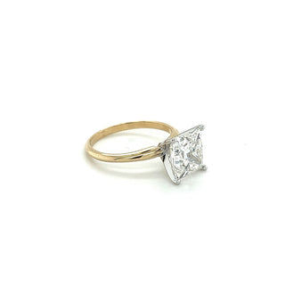 1.30 CT-3.30 CT Princess CVD Diamond Solitaire Engagement Ring