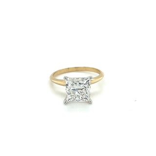 Anillo de compromiso con solitario de diamantes con diseño CVD de princesa de 1,30 ct a 3,30 ct