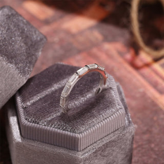 1.50 TCW Baguette CVD Diamond Bar Wedding Band