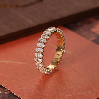 2.0 TCW Oval CVD Diamond Full Eternity Wedding Band