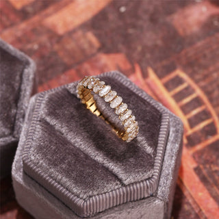 2.0 TCW Oval CVD Diamond Full Eternity Wedding Band