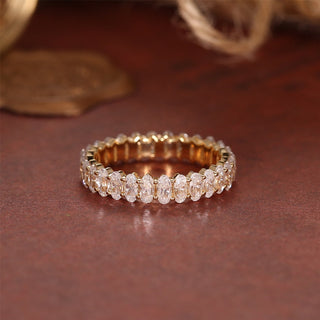 2.0 TCW Oval CVD Diamond Full Eternity Wedding Band