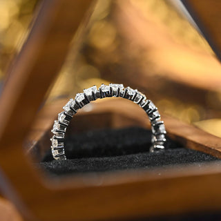 2.0 TCW Heart CVD Diamond Full Eternity Wedding Band