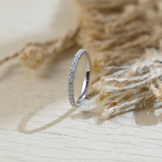 Alliance de mariage éternité complète avec diamants ronds CVD de 0,20 TCW