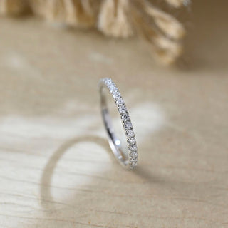 Alliance de mariage éternité complète avec diamants ronds CVD de 0,20 TCW