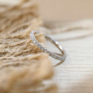 Alliance de mariage éternité complète avec diamants ronds CVD de 0,20 TCW