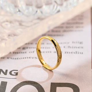 Classic Thick Plain Gold Wedding Band