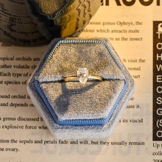 Bague de fiançailles avec diamant solitaire taille poire CVD de 0,8 à 3,0 ct