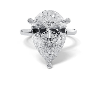 2.0 CT-4.0 CT Pear CVD Diamond Solitaire Engagement Ring