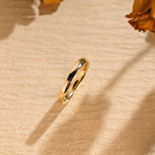 14K Solid Gold Plain Gold Wedding Band for Her