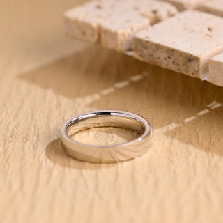 14K Solid Gold Plain Milgrain Wedding Band for Her