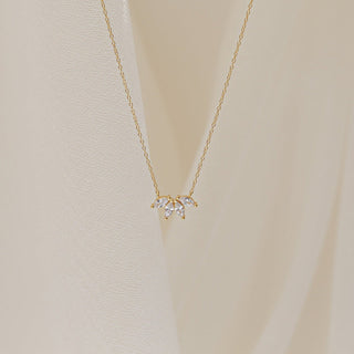 0.20 TCW Marquise Moissanite Minimalsit Necklace