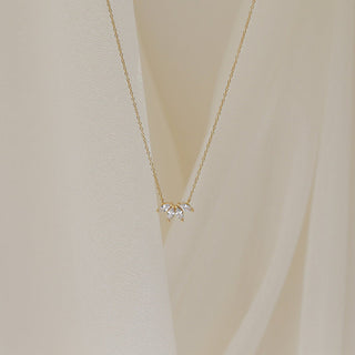 0.20 TCW Marquise Moissanite Minimalsit Necklace