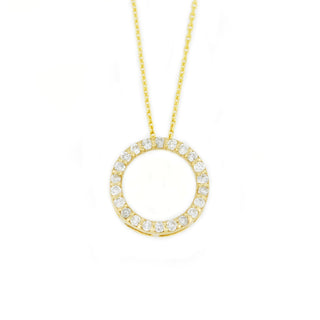 Collier rond ouvert en moissanite de 0,13 TCW pour femme