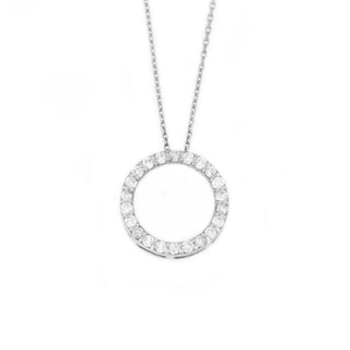 Collier rond ouvert en moissanite de 0,13 TCW pour femme