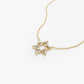 0.34 TCW Round Moissanite Star Necklace