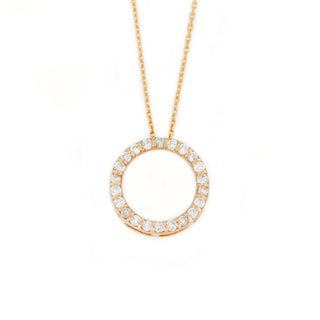 Collier rond ouvert en moissanite de 0,13 TCW pour femme