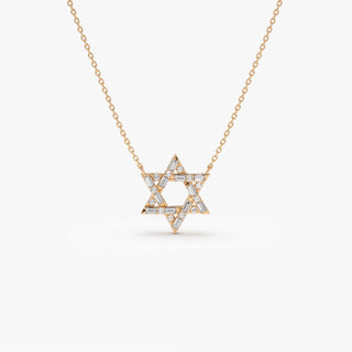 Collier étoile en moissanite ronde 0,34 TCW