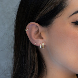 Boucles d'oreilles créoles rondes en moissanite 0,50 TCW pour femmes