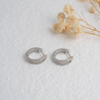 Boucles d'oreilles créoles rondes en moissanite 0,50 TCW pour femmes