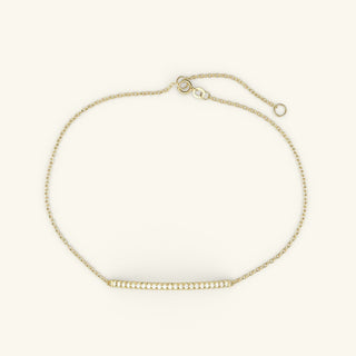 Bracelet à barre ronde en moissanite de 0,11 TCW