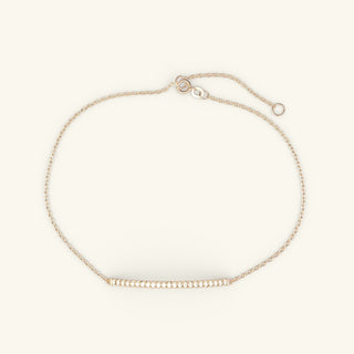 Bracelet à barre ronde en moissanite de 0,11 TCW