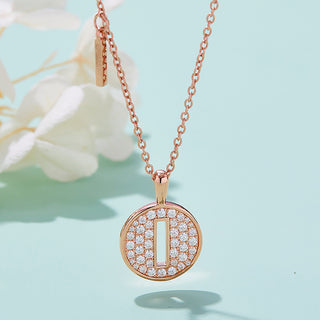 Collier personnalisé avec diamants moissanites et lettre « I »