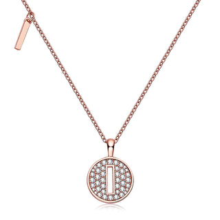 Collier personnalisé avec diamants moissanites et lettre « I »