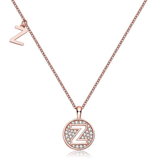 Collier personnalisé avec diamants moissanites et lettre « Z »