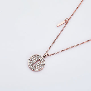 Collier personnalisé avec diamants moissanites et lettre « I »