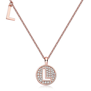 Collier personnalisé avec diamants moissanites et lettre « L »