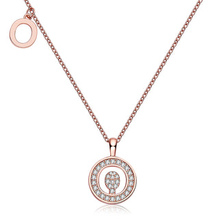 Collier personnalisé avec diamants moissanites et lettre « O »