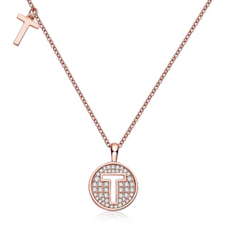 Customized "T" Letter Moissanite Diamond Necklace