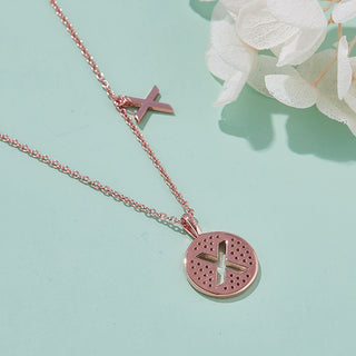 Collier personnalisé avec diamants moissanites et lettre « X »