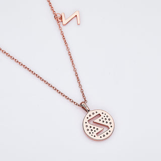 Collier personnalisé avec diamants moissanites et lettre « Z »