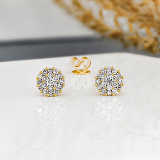 0.50 TCW Round Moissanite Diamond Stud Earrings