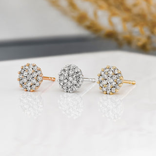 0.50 TCW Round Moissanite Diamond Stud Earrings