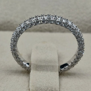 1.0 TCW Round Micro Setting EF/VS1 Diamond Wedding Band