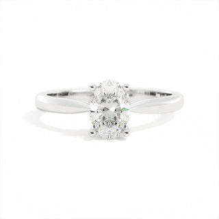 0.82 -3.0 CT Oval Solitaire Diamond Engagement Ring