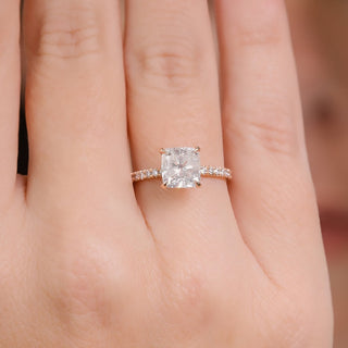 1.0 -3.0 CT Cushion Solitaire Diamond Engagement Ring